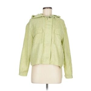 Avec Les Filles Hooded Jacket Lightweight Utility Style Green Size M